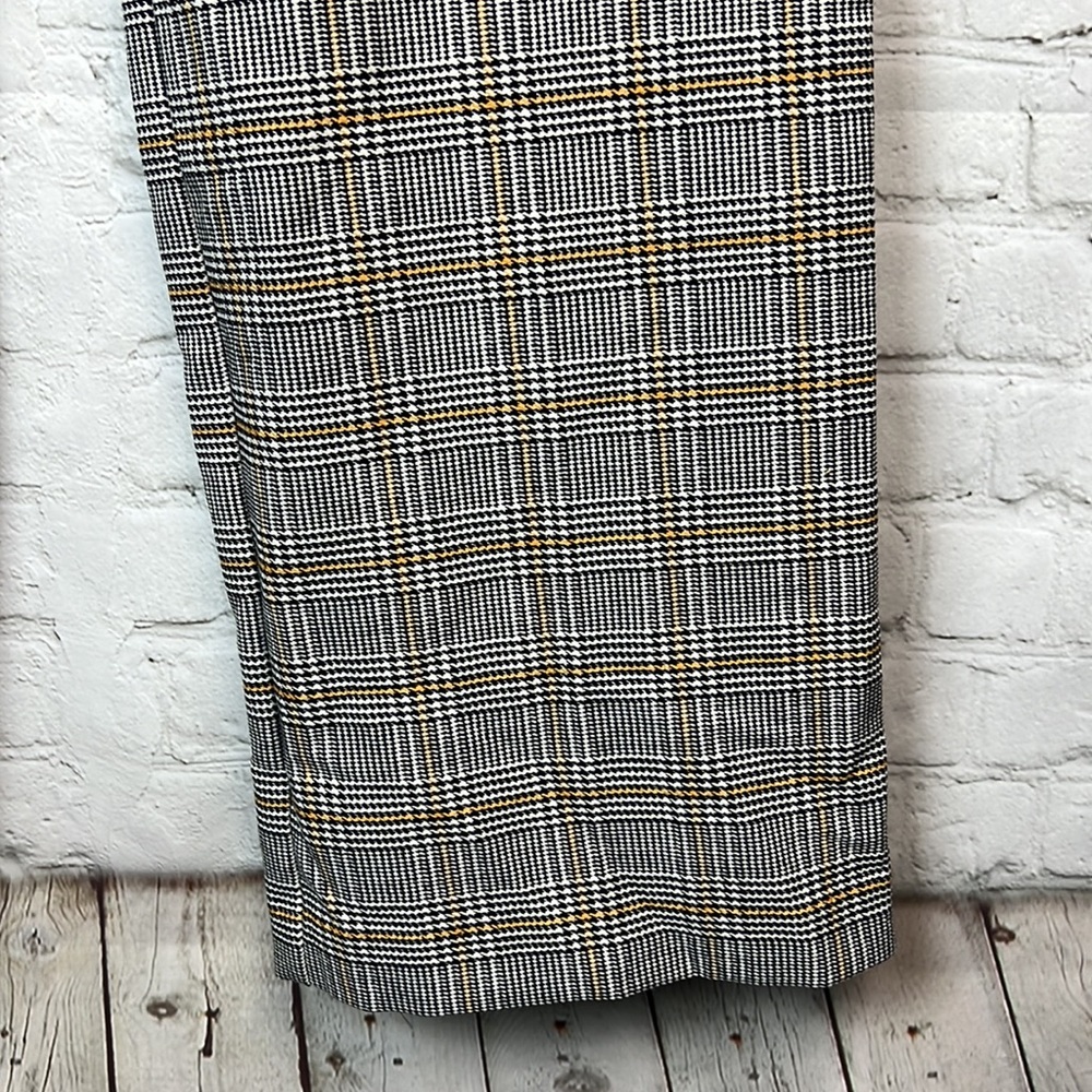 Charter Club Houndstooth Plaid Trouser Tummy Slimming Pants Size 12 - Picture 3 of 6